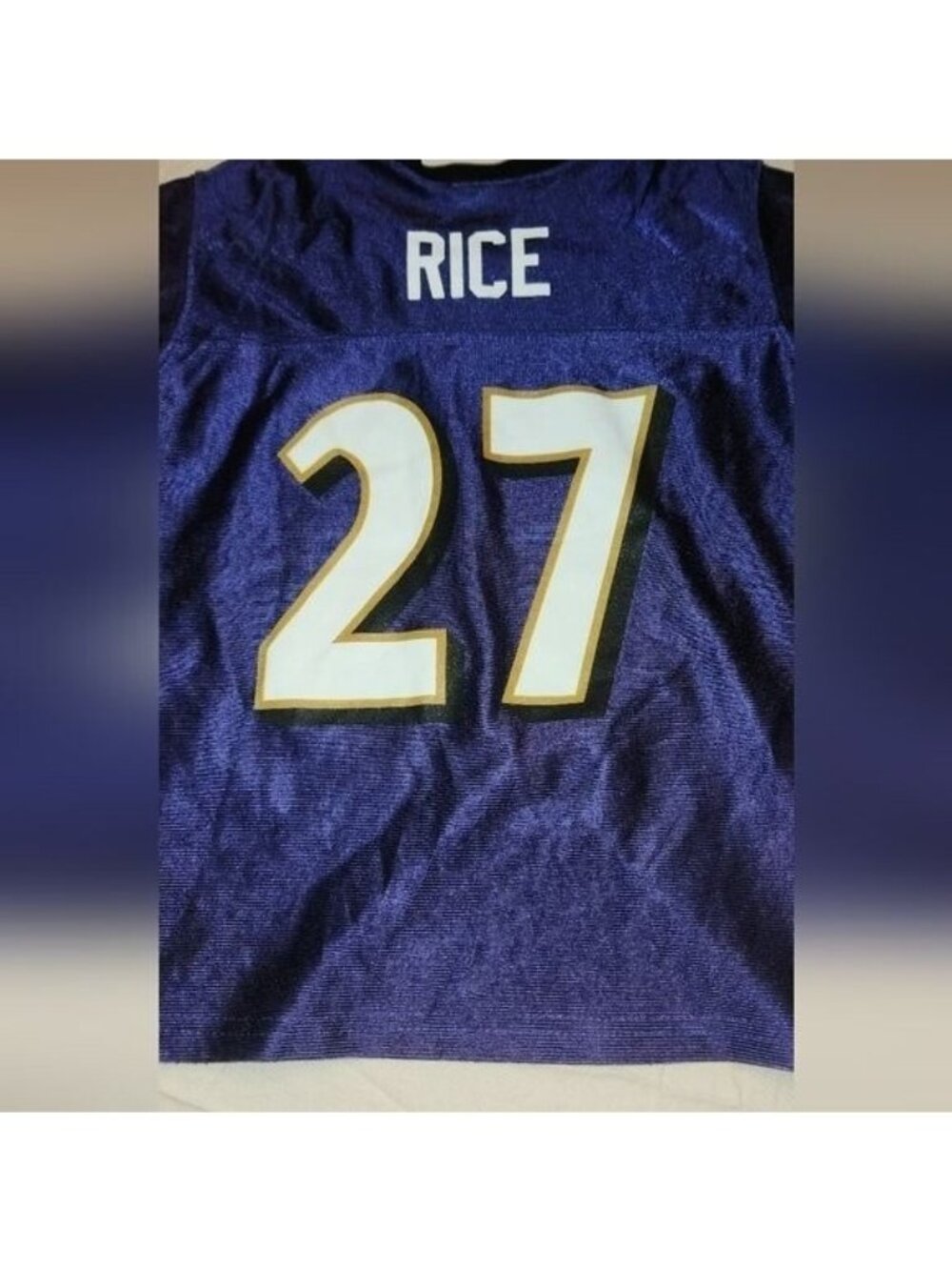 BALTIMORE RAVENS RAY RICE #27 team apparel kids XS 4-5
